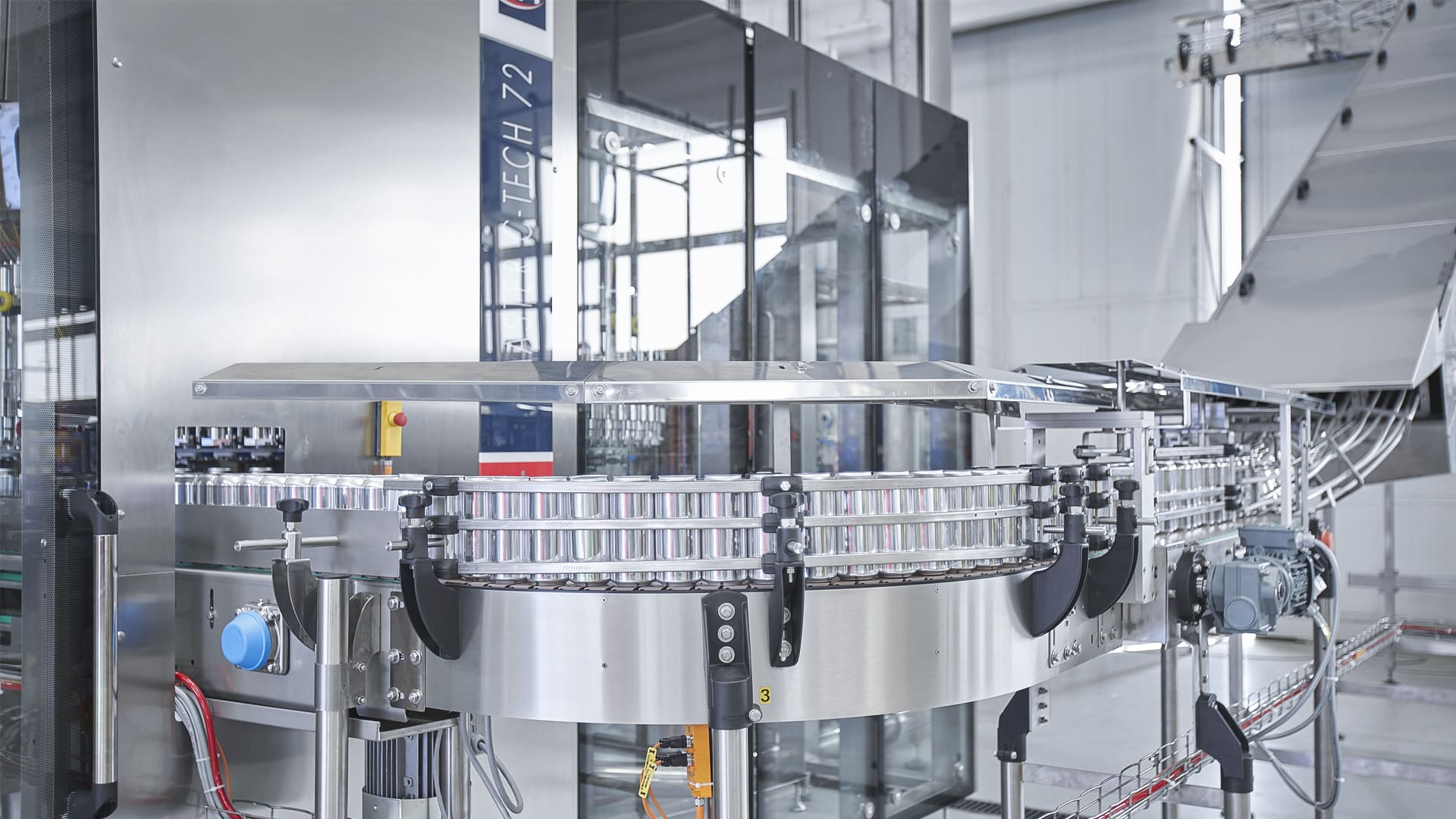 Carbonated beverage bottling line..