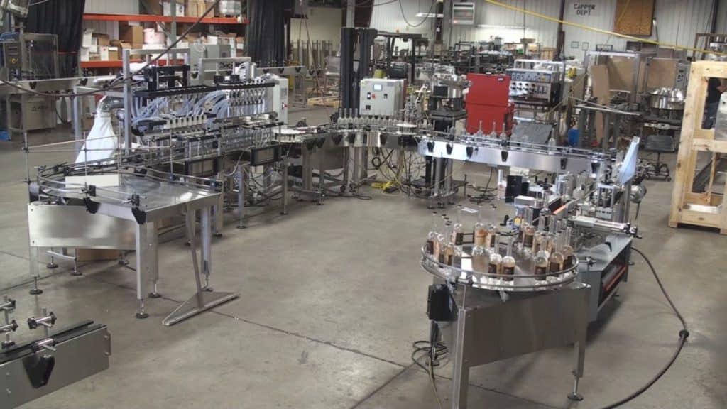 Liquor-wine inline bottling machines